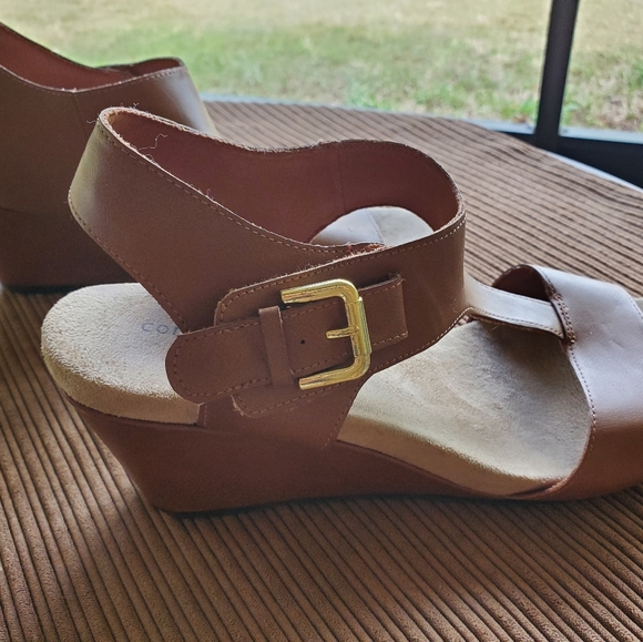 Comfortview Predictions Women's Wedge heel open toe ankle strap sandals 10W - Picture 5 of 13